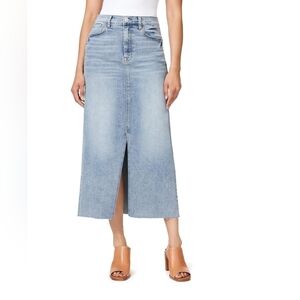 Kensie The High Rise Midi Skirt Size 4/27 Denim Women Jean Skirt Casual